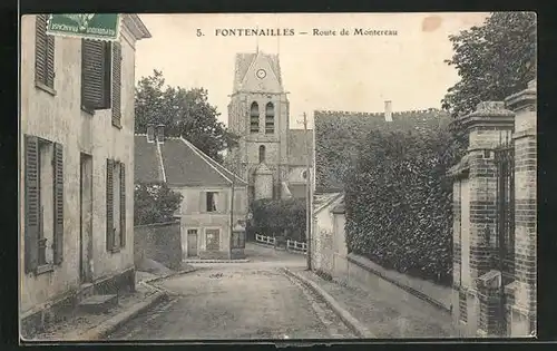 AK Fontenailles, Route de Montereau