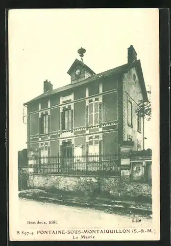 AK Fontaine-sous-Montaiguillon, La Mairie