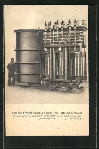 AK Savoisienne, Sociéte'de Contructions Electriques, Transformateur de 2700 KVA