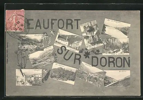 AK Beaufort-sur-Doron, Ortspartien mit Gebäudeansicht, Strassenpartie, Ortsansicht