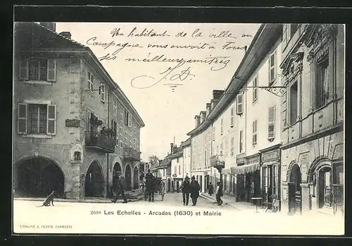 AK Les Echelles, Arcades 1630 et Mairie
