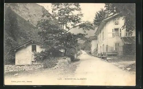 AK Bonneval-les-Bains, Rue et Hotel