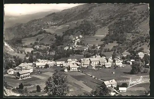 AK Valloire, Vue générale et les Hameax des Choseaux, les Granges et le Col