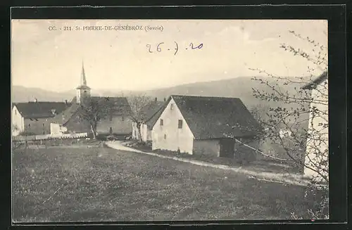 AK St-Pierre-de-Génébroz, vue et l'Eglise