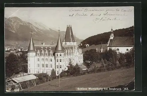 Foto-AK Fritz Gratl: Innsbruck, Schloss Mentelberg