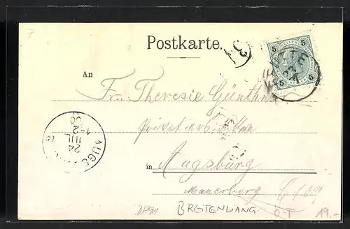 AK Breitenwang, Gasthaus Forelle am Plansee, Hochwasser am 14.9.1899