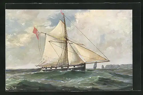 Künstler-AK Christopher Rave: Marine-Galerie, Karte Nr. 269, Englischer Kutter, 1830