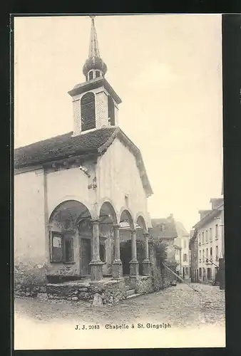 AK St. Gingolph, Blick auf die Kirche, Haupteingang