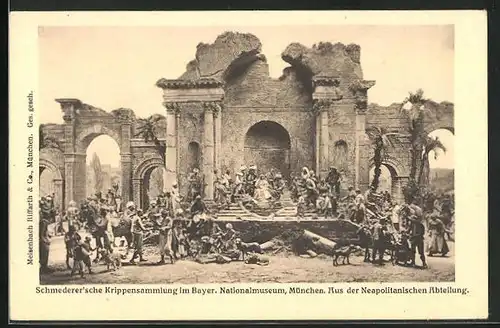 AK München, Schmederer'sche Krippensammlung im Bayr. Nationalmuseum, Aus der Neapolitanischen Abteilung