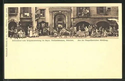 AK München, Schmederer'sche Krippensammlung im Bayr. Nationalmuseum, Aus der Neapolitanischen Abteilung