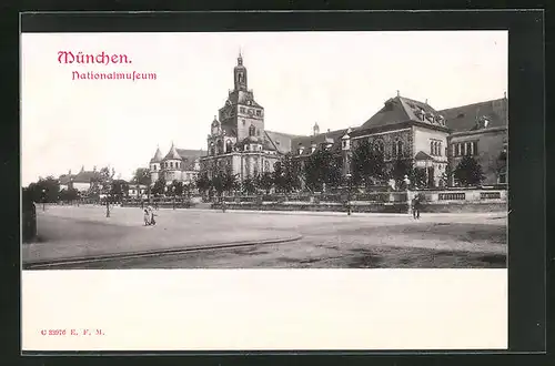 AK München, Sicht auf das Nationalmuseum