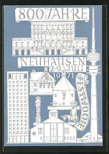 AK München-Neuhausen, 800 Jahre Neuhausen 2-9- Juli 1971