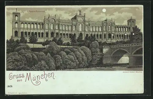 Mondschein-Lithographie München, Maximilianeum