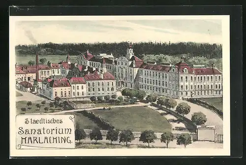 AK München-Harlaching, Gesamtansicht des Sanatoriums