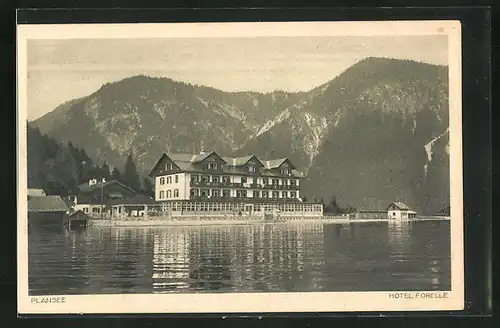AK Breitenwang, Hotel Forelle am Plansee