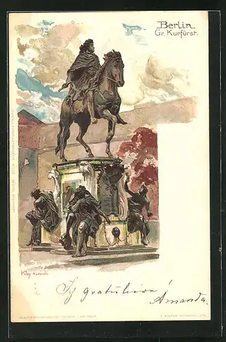 Künstler-AK Heinrich Kley: Berlin, Grosser Kurfürst