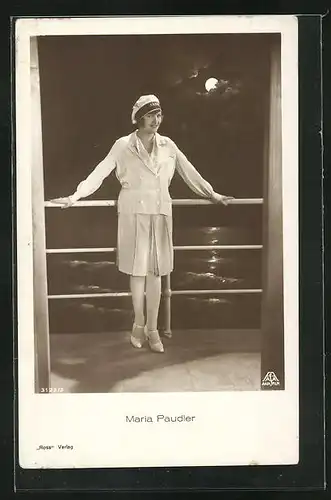 AK Schauspielerin Maria Paudler in einer Szene auf einem Schiff