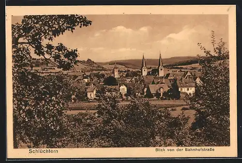 AK Schlüchtern, Blick von der Bahnhofstrasse