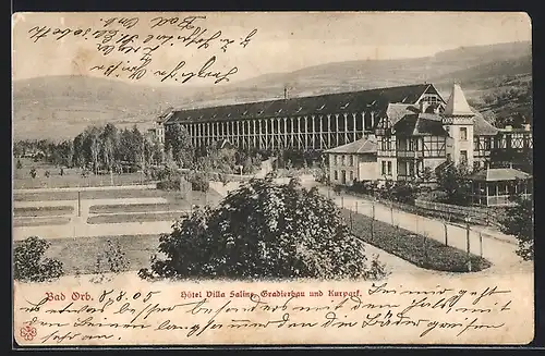 AK Bad Orb, Hotel Villa Saline, Gradierhaus und Kurpark