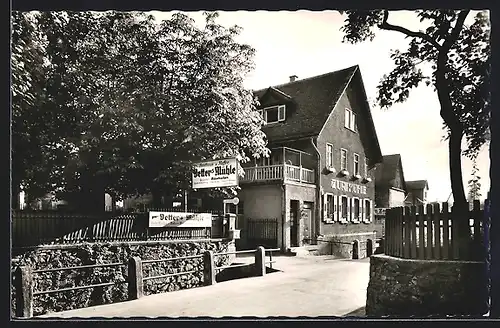 AK Bensheim-Zell, Gasthaus und Cafe Vetter`s Mühle