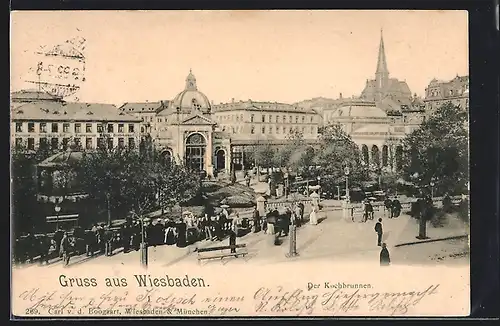 AK Wiesbaden, Der Kochbrunnen