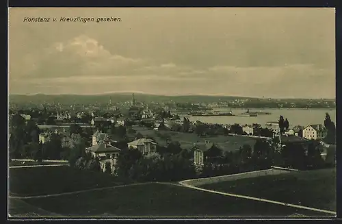 AK Konstanz a. B., Ortsansicht von Kreuzlingen aus