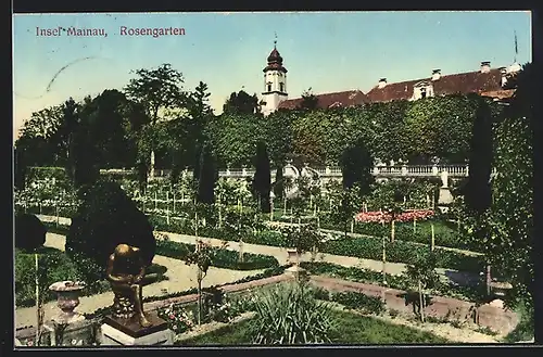 AK Insel Mainau, Im Rosengarten