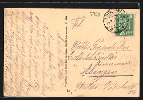 AK Konstanz a. B., Gesamtansicht aus der Vogelschau