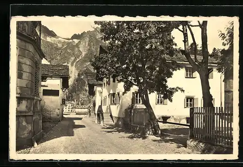 AK Sils-Maria im Engadin, Blick in die Dorfstrasse