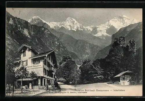 AK Interlaken, Pension Schlössli Unspunnen