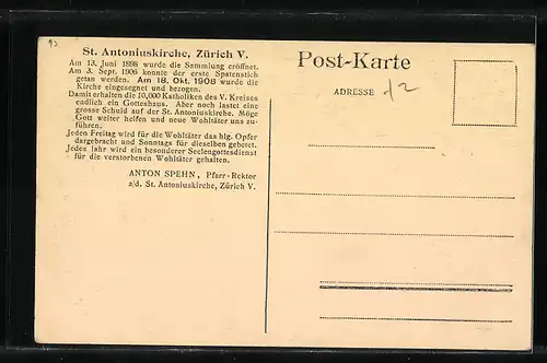 AK Zürich, St. Antoniuskirche, Liebfrauen-Kirche, Herz-Jesu-Kirche in Oerlikon