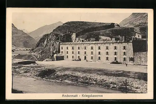 AK Andermatt, Kriegskaserne am Fluss