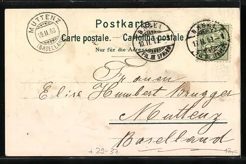 Passepartout-Lithographie Altdorf, Tell Monument und Wappen