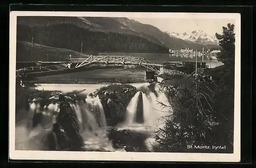 AK St. Moritz, Innfall mit Bergen