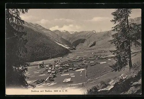 AK Sedrun, Teilansicht mit Badus
