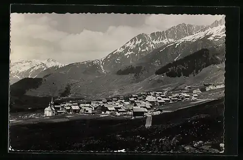 AK Sedrun, Teilansicht mit Kirche