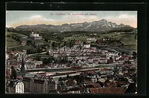 AK St. Gallen, St. Leonhard mit Säntis