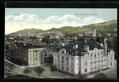 AK St. Gallen, Teilansicht mit Tonhalle