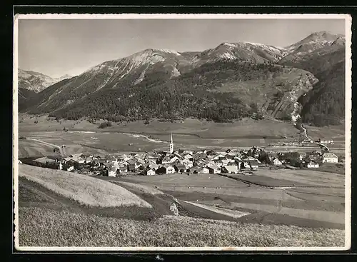 AK Zuoz, Ortsansicht mit Arpiglia und Wasserfall