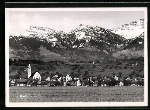 AK Benken, Ortsansicht mit Kirche