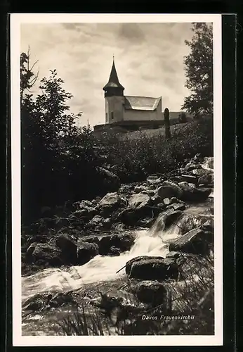 AK Davos, Blick auf Frauenkirchli