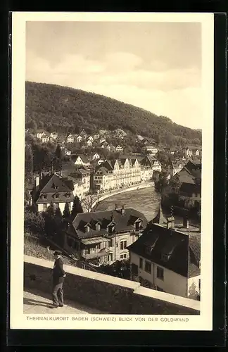 AK Baden, Blick von der Goldwand