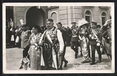 AK La famille Royale Montenegrine