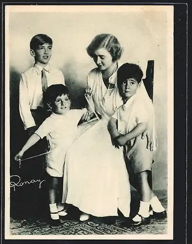 AK Njeno Velicanstvo, Kraljica Marija sa Kraljevicima Petrom, Tomislavom i Andrejom