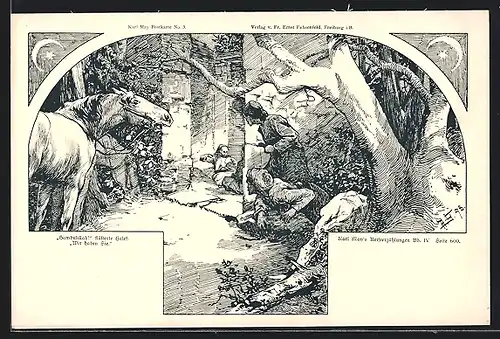 AK Karl Mays Reiseerzählungen, Hamdullah! flüsterte Halef...Wir haben sie