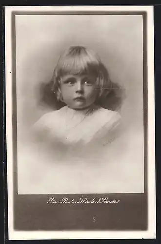 AK Prinz Rudi zu Windisch-Graetz in hübscher Kleidung