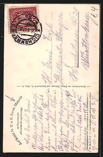 AK Kaiser Franz Josef I. von Österreich & Ausspruch