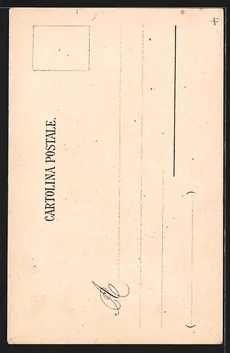 Künstler-Lithographie Firenze, Ortspartie an der Campanile di Giotto