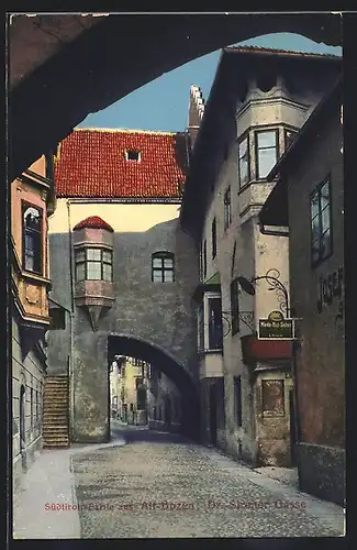 AK Alt-Bozen, Modegeschäft in der Dr. Streiter-Gasse