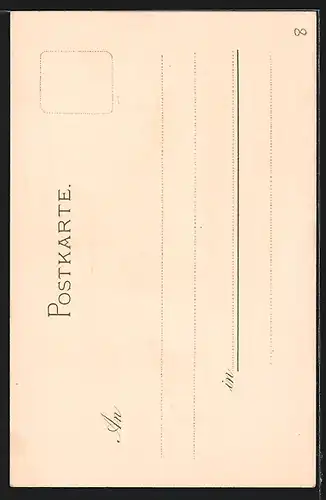 Lithographie Rom, Ruinen des Forums von Nervi